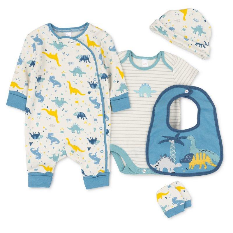 Baby Boys Organic Cotton 5 Piece Gift Layette Set - Bumbles &amp; Boo