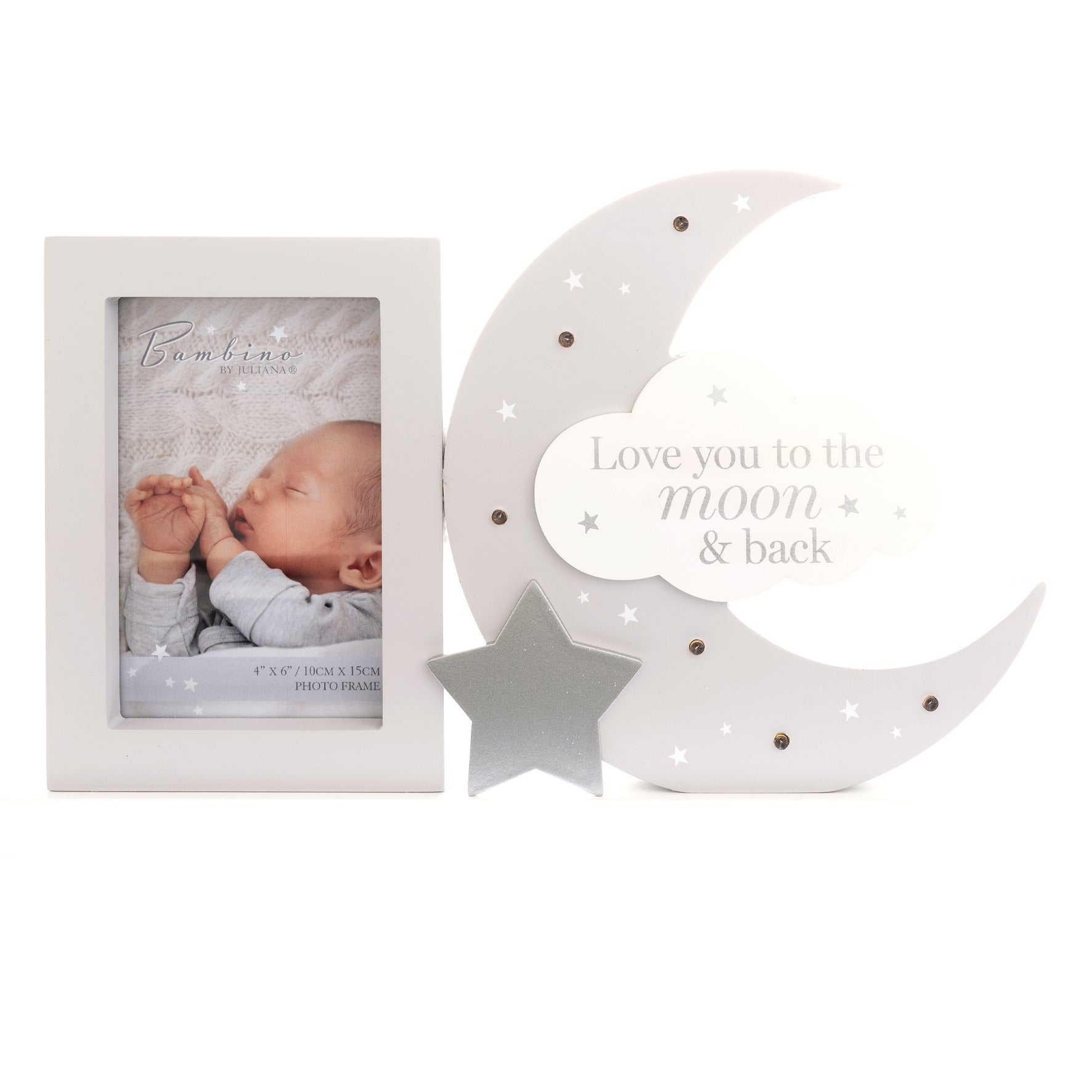 Bambino Light Up Mantel Plaque Frame &quot;Love You to the Moon&quot;
