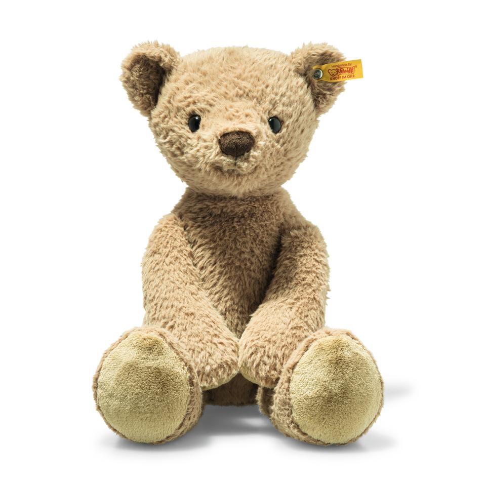 Soft Cuddly Friends Thommy Teddy bear is a cuddly plush with a soft caramel-coloured coat and dark brown embroidered nose. 