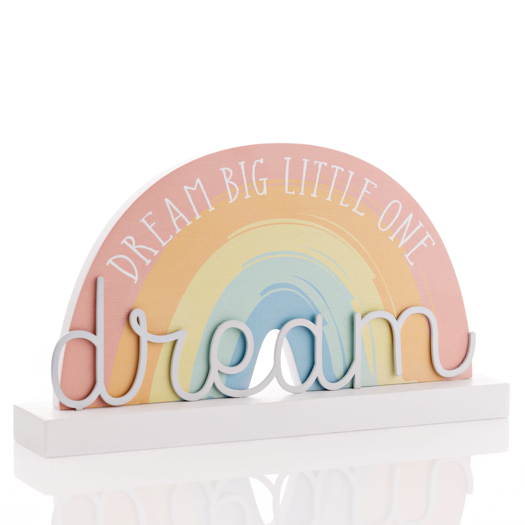 Petit Cheri MDF Rainbow Plaque "Dream Big Little One"