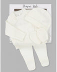 Baby Clothing Cream Knitted 4 Piece Outfit In A Gift Box