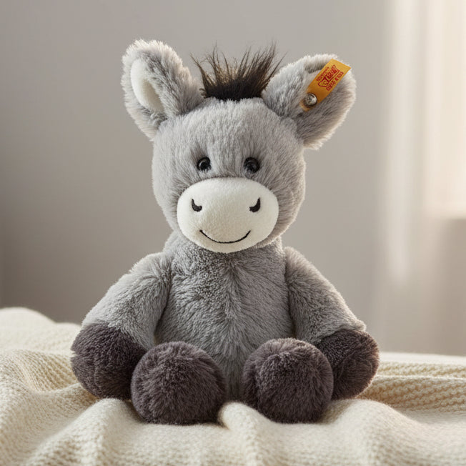 Steiff Soft Cuddly 'Dinky' Donkey by Steiff Cuddly Toys.