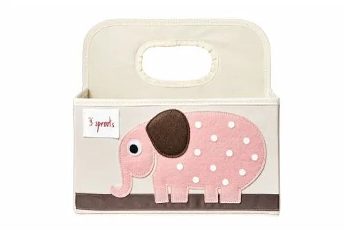 Very cute nappy caddy for babies essentials.  It can then be used for art supplies. 