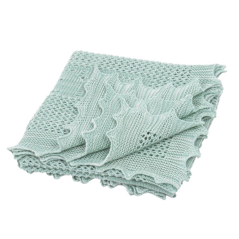 Soft jade baby blanket wrap with 'apple of my eye' detailing
