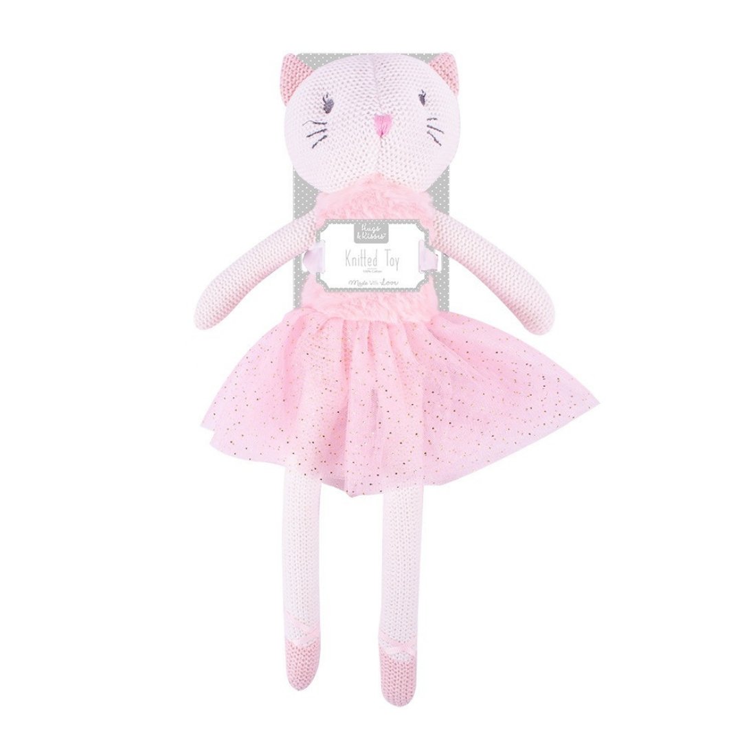 Knitted Ballerina Kitten Soft Toy - Bumbles &amp; Boo