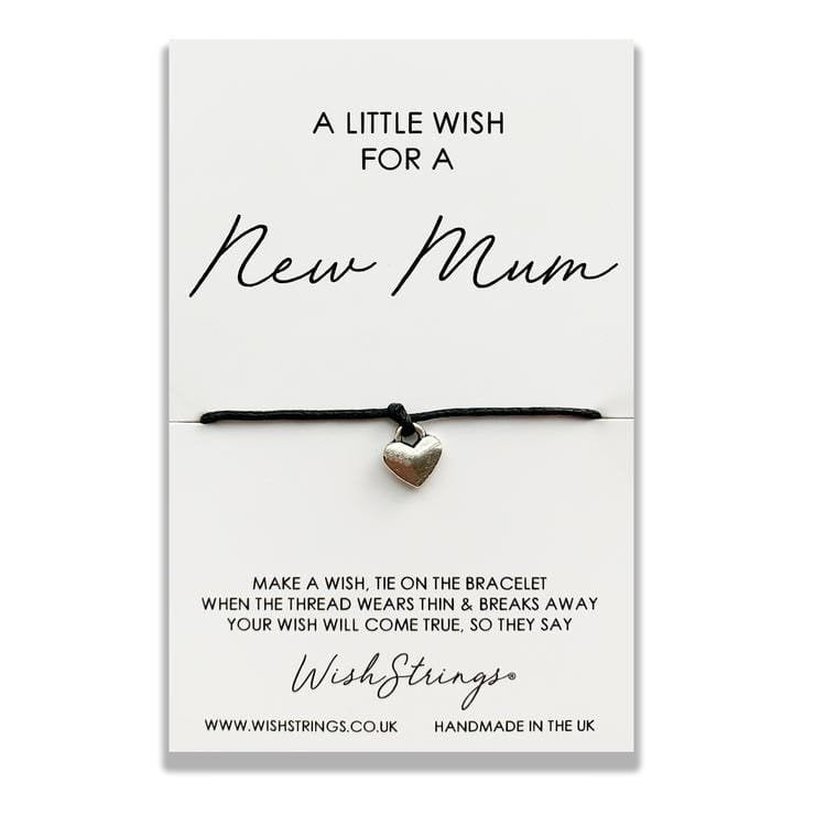 &#39;Little Wish for a New Mum&#39; Wish String Bracelet - Bumbles &amp; Boo