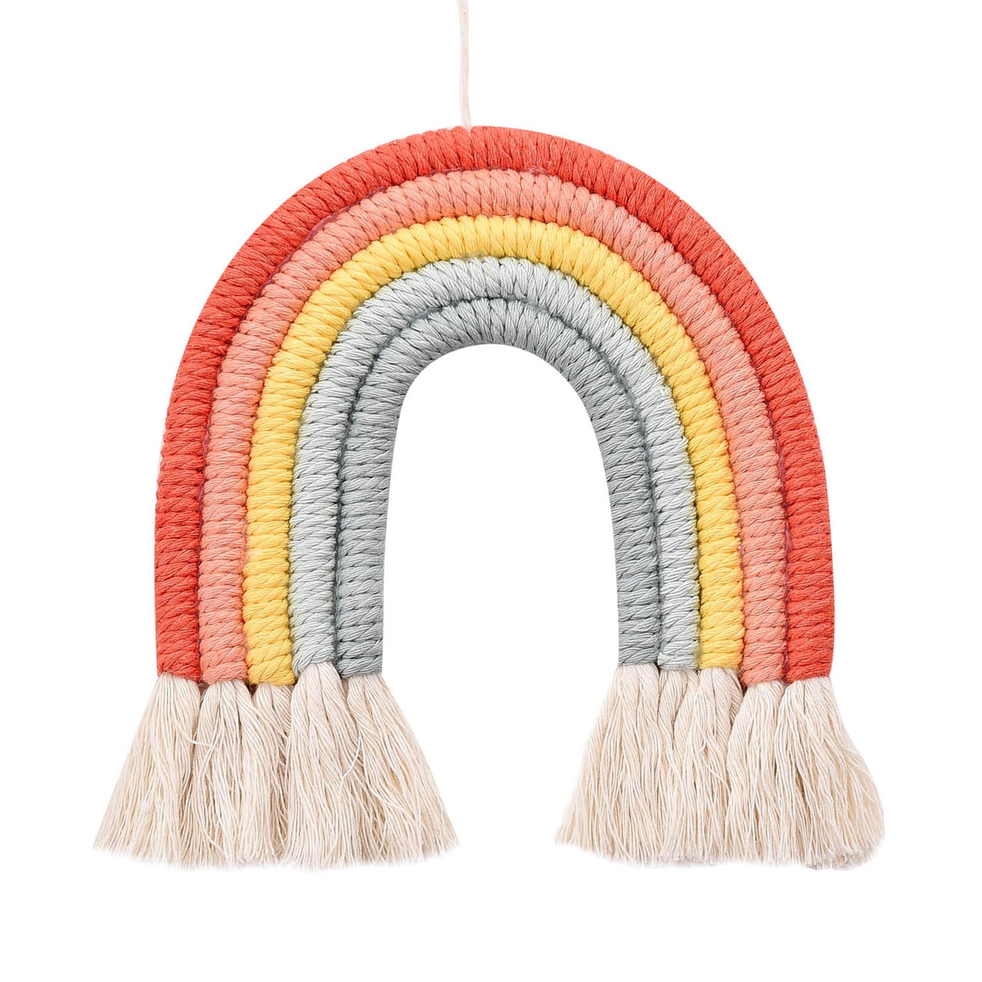 A beautiful, colourful and rustic touch to any room with this rainbow hanging plaque. 
