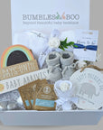 mothers day hamper gift for mum to be with bracelet, blanket, mothers day hanging plaque and countdown plaque.