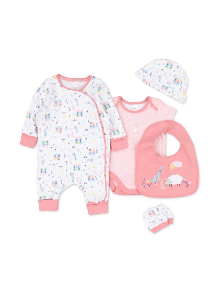 Organic &#39;Country Life&#39; 5 Piece Layette Gift Set - Bumbles &amp; Boo