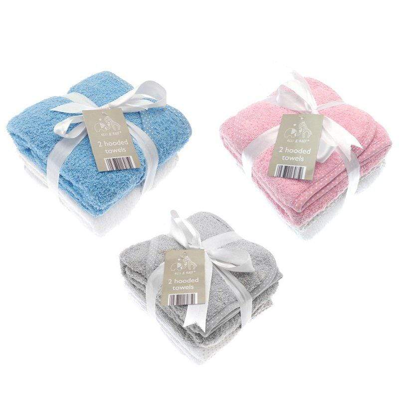 Pack of 2 Baby Hooded Towels - Bumbles &amp; Boo