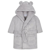 Personalised grey dressing gown robe with cute ears.