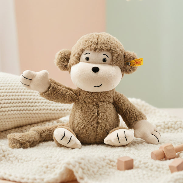 Steiff Soft Cuddly Friends by Steiff Monkey 'Brownie' Cuddly Toys.