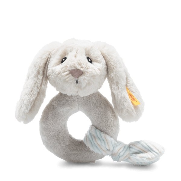 Steiff Hoppie rabbit grip toy 14 cm - Bumbles &amp; Boo