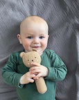 Cute biscuit colour teddy bear rattle.  Perfect size for little ones hands.