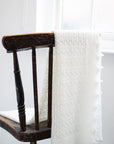 Super soft beautiful white cashmere shawl blanket
